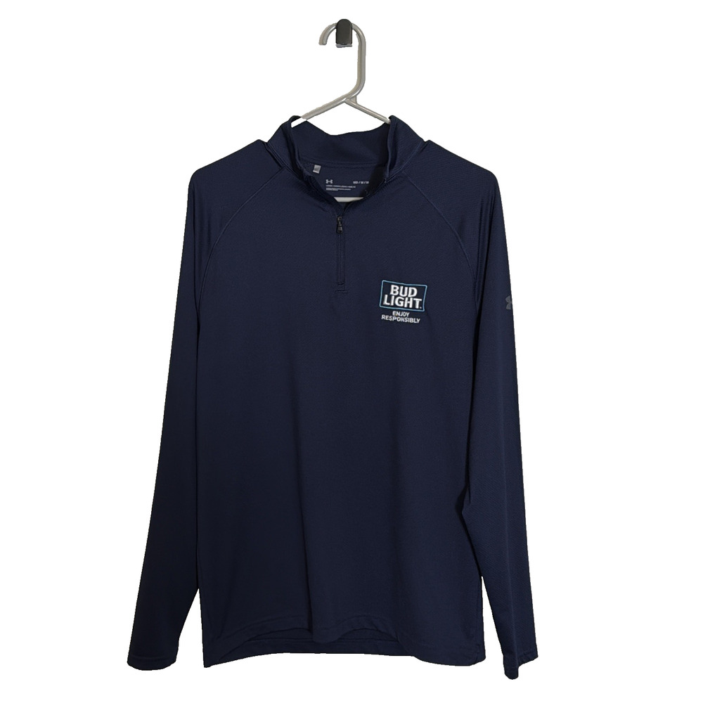 Under Armour Bud Light Quarter Zip Men's Performance Shirt Size M
